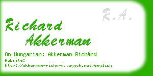 richard akkerman business card