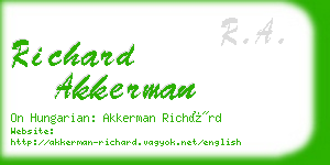 richard akkerman business card